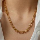 Чокер Tocona в стиле панк женский, модное ожерелье золотого цвета из сплава и металла, регулируемая вечерняя бижутерия, аксессуары 2021, 14956