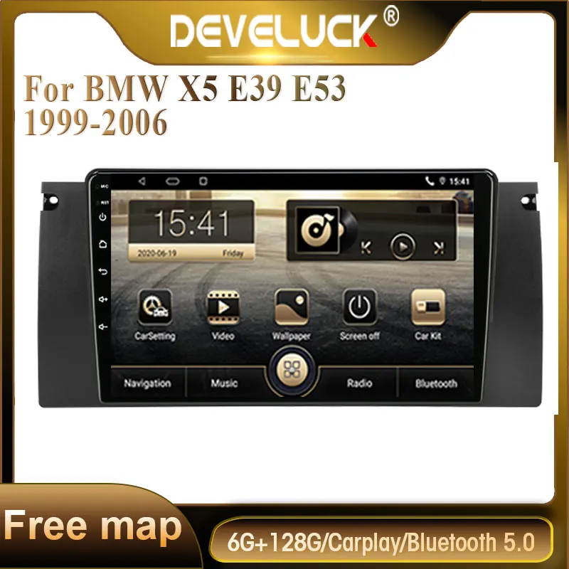 

Develuck 2 Din Android 10 Car Radio For BMW X5 E39 E53 1999 2000 2001 2002 - 2006 Multimedia Video Player Navigation GPS DVD AM