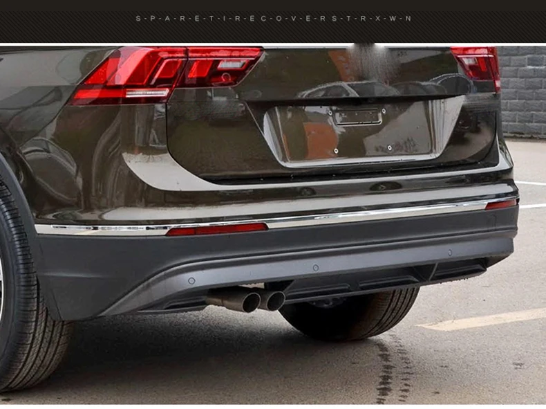 Для VW Tiguan L универсальная посылка edge автомобильный Стайлинг задний бампер накладка наклейка