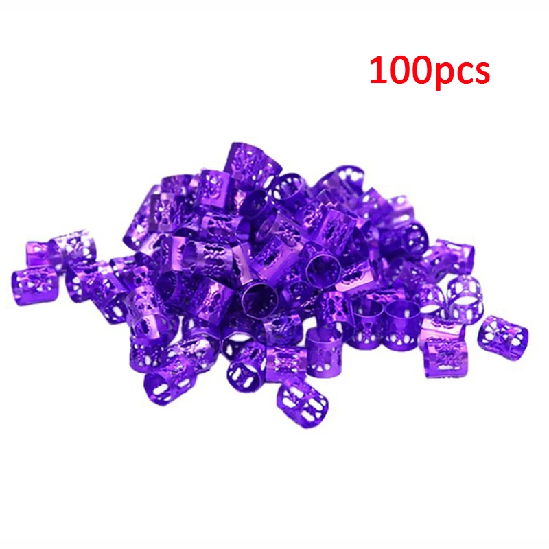 

100pcs Braiders Hair Braid Ring Beads Dreadlocks Cuff For Hair Extension Decor Styling Tools Appliances Extension Ring