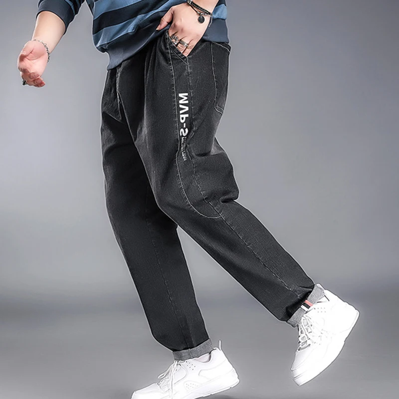 Уличный Костюмы джинсы брюки с широкими штанинами большой Размеры Для мужчин