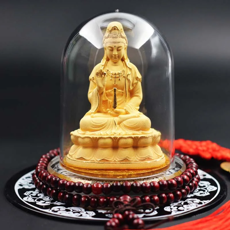 

Buddhism Thailand Southeast Asia HOME CAR Patron saint Automobile ornaments golden Avalokitesvara Guan yin Buddha statue