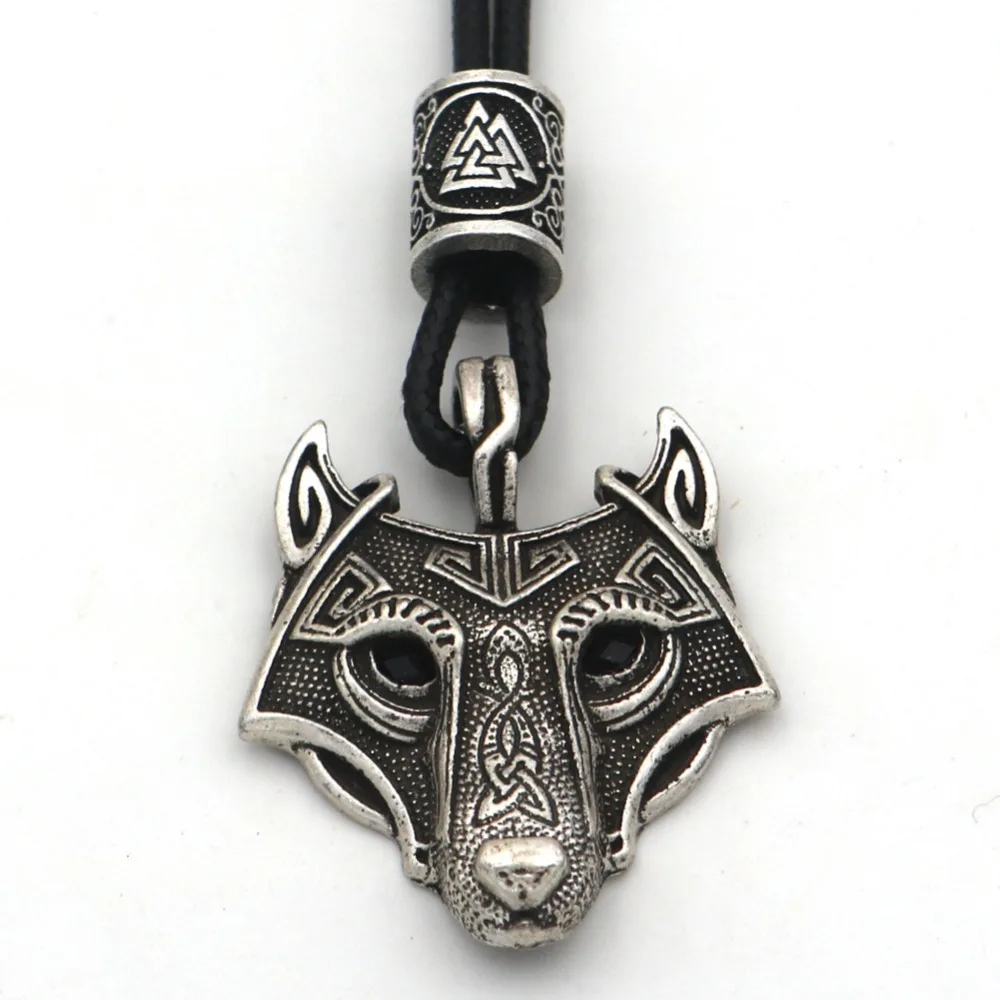 Красные, черные глаза, волчий амулет, один, Vegvisir, Валькнут, троица, руны, бусина, Викинг, мужское языческое ожерелье, талисман, женские аксессуары
