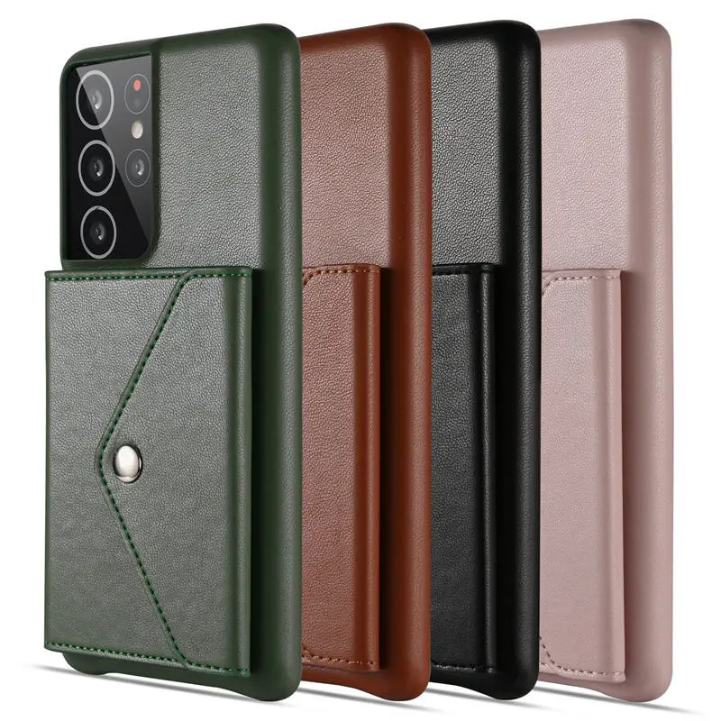 

Luxury Genuine Leather Shepherd Cases for Samsung Galaxy S21 S20 FE S10 S9 Note 20 Card Pocket Soft Protect Armor Cover