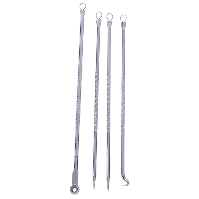 

4PCS Blackhead Removal Needles Black Dots Cleaner Stainless steel Spot Extractor Acne Treatment Needle Set Face Clean Care Tool