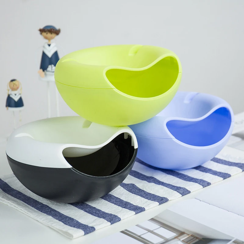 Миска для фруктов и пластиковая двухслойная коробка хранения еды перекуса