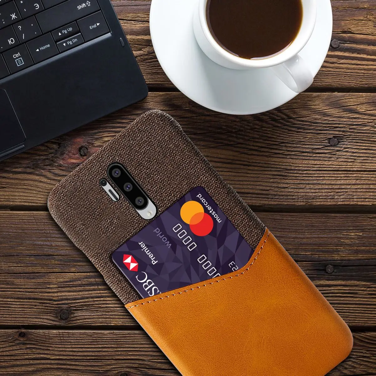 Чехол для Oneplus 7 8 Pro из мягкой искусственной кожи с защитой от царапин и слотом