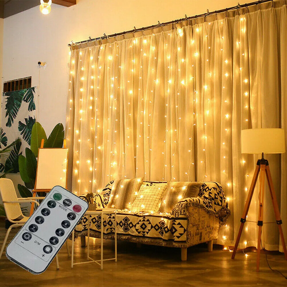 

3M String LED Fairy Lights Garland Curtain Lamp USB Remote Control New Year Christmas Decorations for Home Bedroom Window