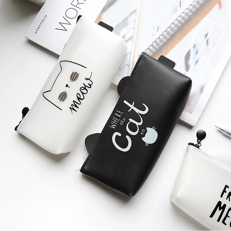 

Korea Stationery Cat Pencil Case Ship Shaped Student Storage Kawaii Cute School Supplies Makeup Bag Blank Back To Child Purses