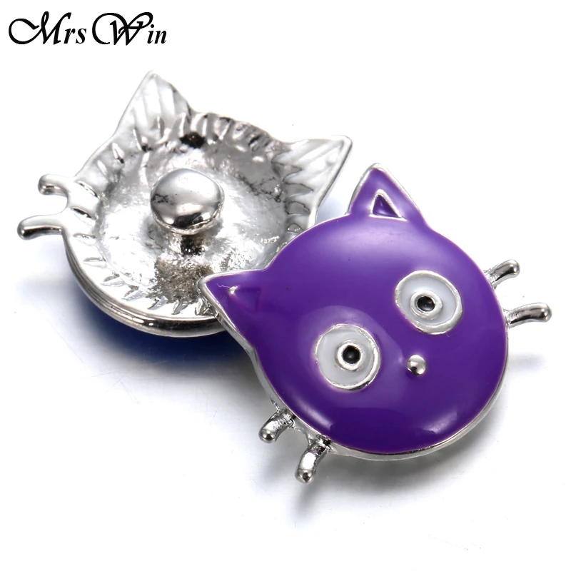 6 шт./лот Mrs Win ювелирные изделия 18 мм круглые черные металлические пуговицы с