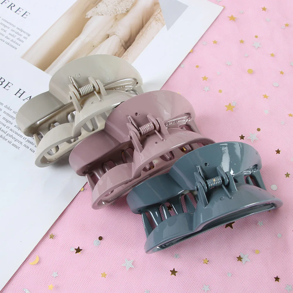 

1Pc Korean Solid Big Hair Claws Elegant Frosted Acrylic Hair Clips Hairpins Barrette Headwear for Women Girls Hair Accessories