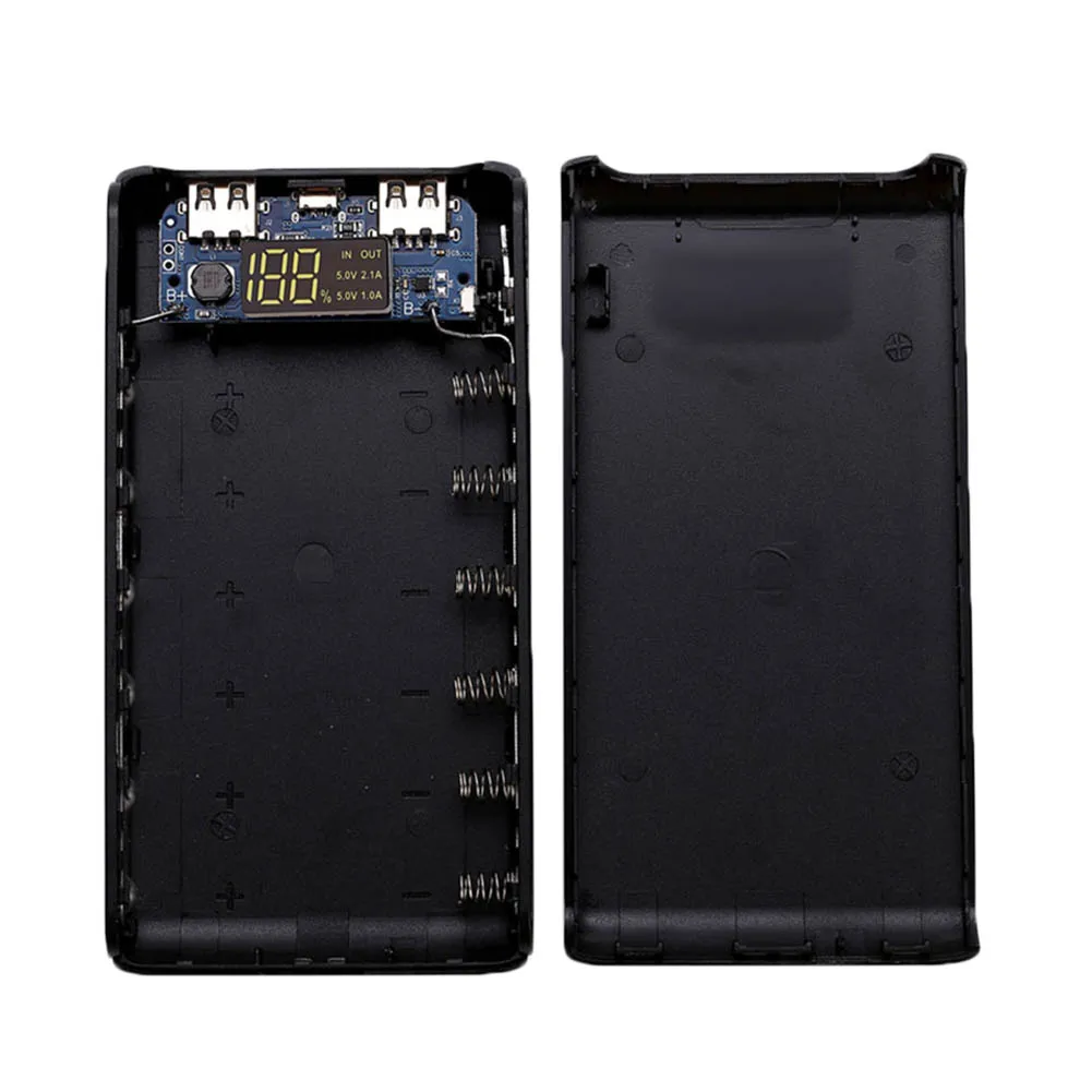 Двойной USB внешний аккумулятор корпус DIY Kit зарядное устройство с Type-C и Micro вход DU55
