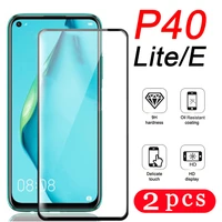 2pcs 9h for huawei p40 lite e p40 pro plus tempered glass p30 lite p20 pro phone screen protector protective film on the glass