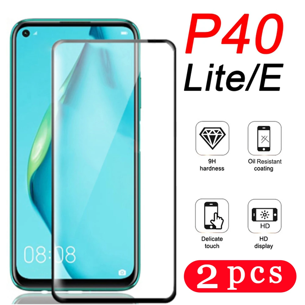 2 шт. 9H для huawei P40 lite E pro plus закаленное стекло P30 P20 Защитная пленка экрана телефона