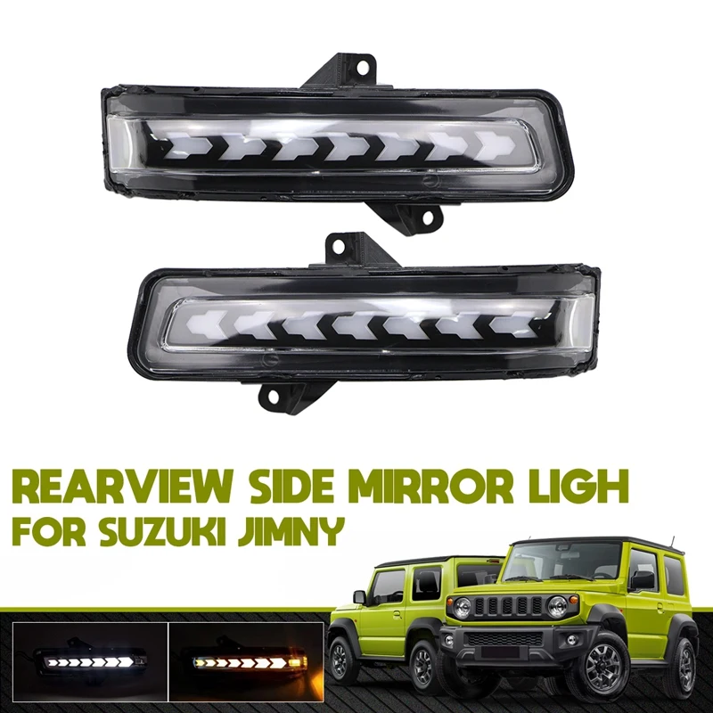 

Car Dynamic LED Side Mirror Light Turn Signal Light Indicator for Suzuki Jimny JB64 JB74 2019-2020