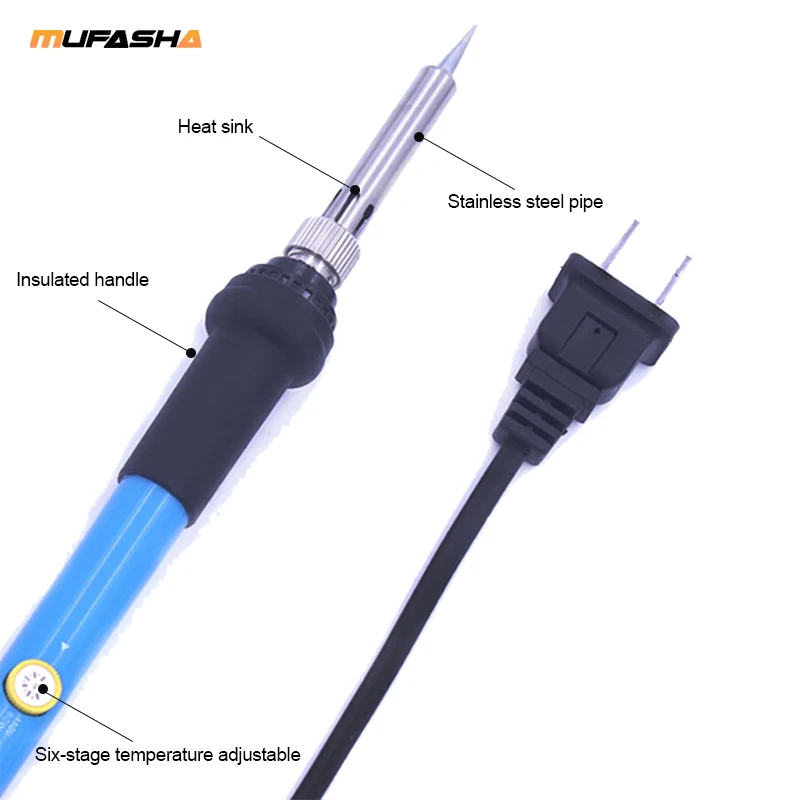 Регулируемый Электрический ручной паяльник 220 В нагревательный
