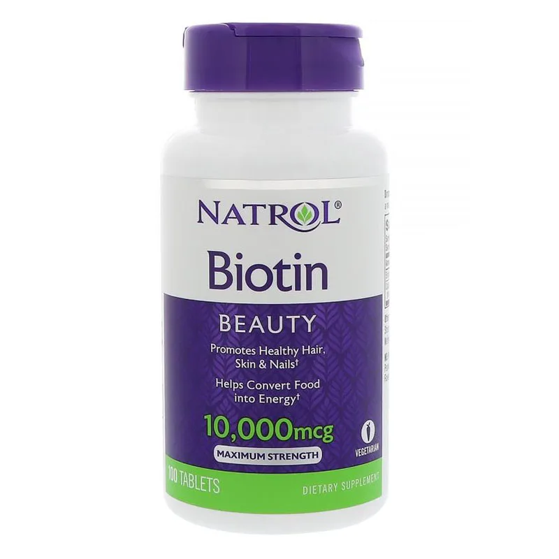 

Free Shipping Biotin promotes healthy hair 10,000 mcg 100 tablets