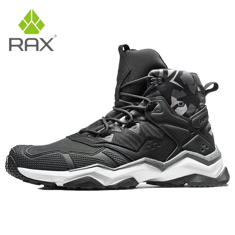 Rax Mens Waterproof Hiking Boots Mountain Boots Men Outdoor Sneakers Tactical Shose Sports Shoes Genuine Leather Hiking Shoes