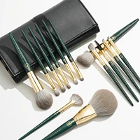 rownyeon hot selling makeup brushes set with makeup bag pocuh high quality nylon soft easy use beaty tools