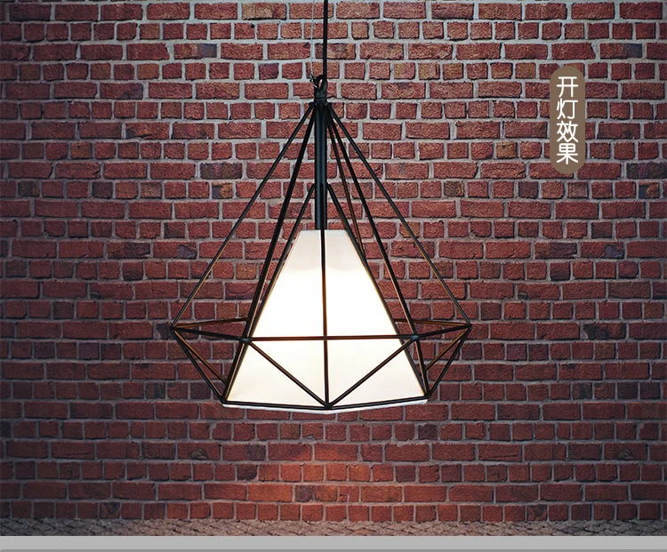 American Creative Cafe lamp Iron chandelier Birdcage Bar personalized clothing store stairs