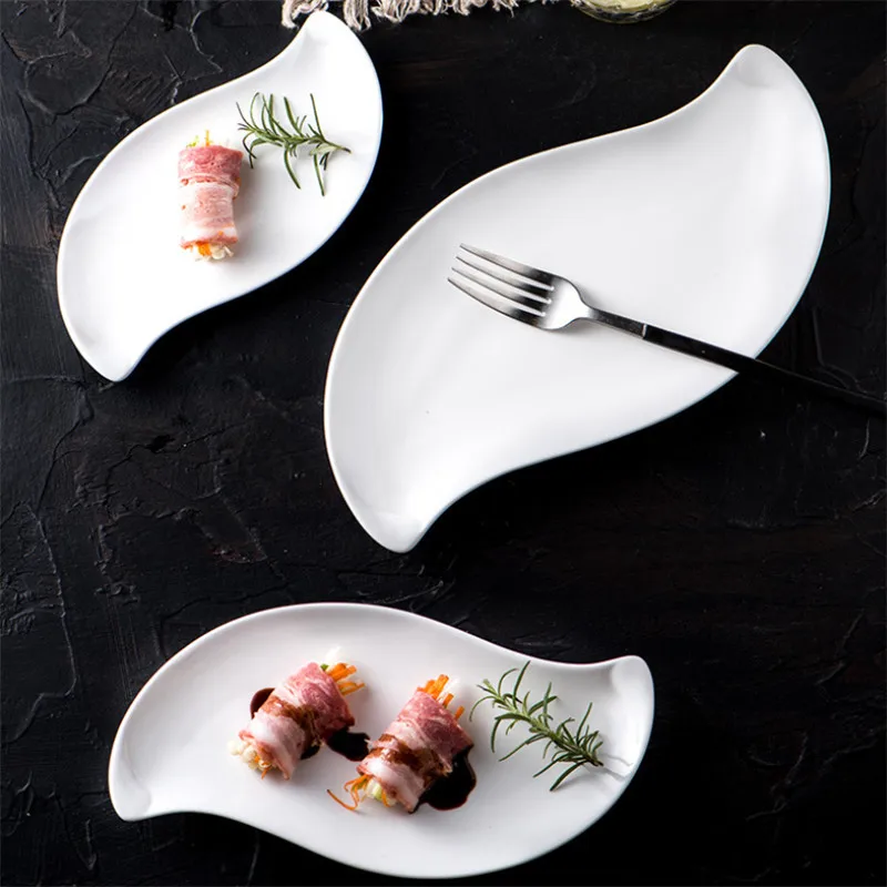 Креативная керамическая обеденная тарелка в европейском стиле необычная