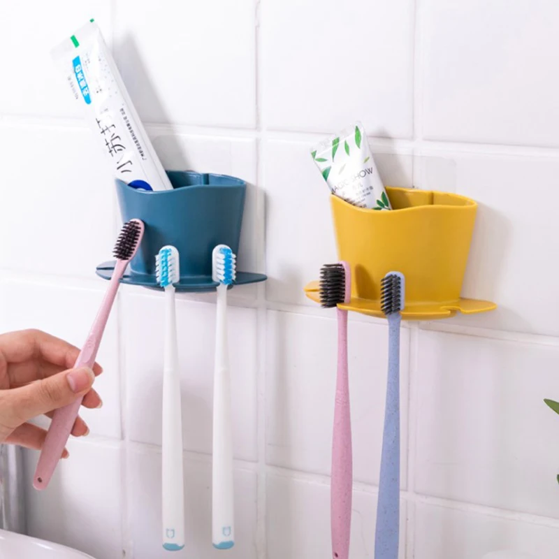 

Toothbrush Holder Toothpaste Storage Rack Shaver Tooth Brush Dispenser