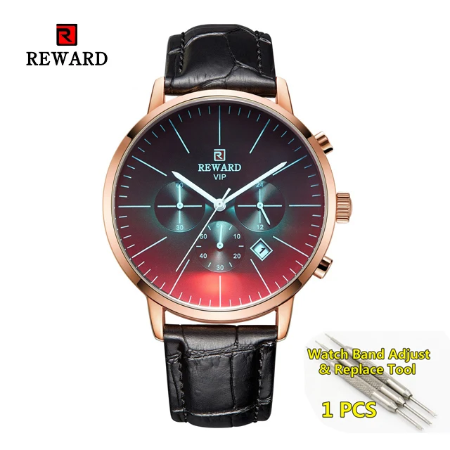 rose-black-add-tool Награда Новые Модные Цветные Яркие Стеклянные Часы мужские Топ люксовый бренд хронограф из нержавеющей стали деловые часы мужские наручные часы - Цвет: rose-black-add-tool