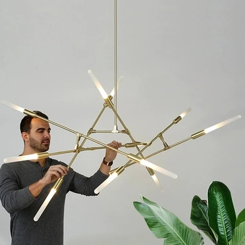 Люстра для скандинавского дерева освещение гостиной спальни ресторана ветка