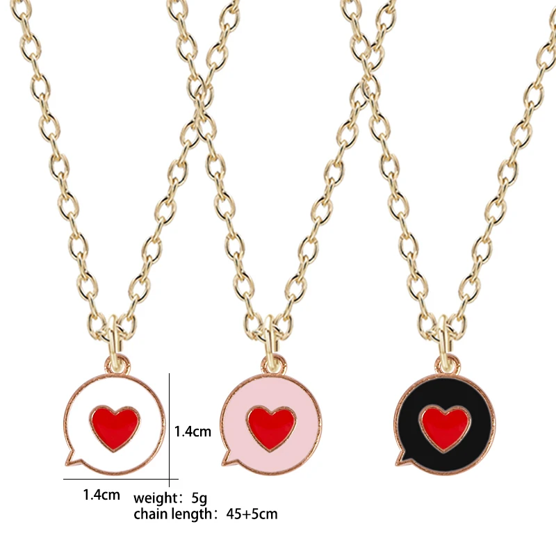 Простое ожерелье с подвеской в японском и южнокорейском стиле Ins Love Женская