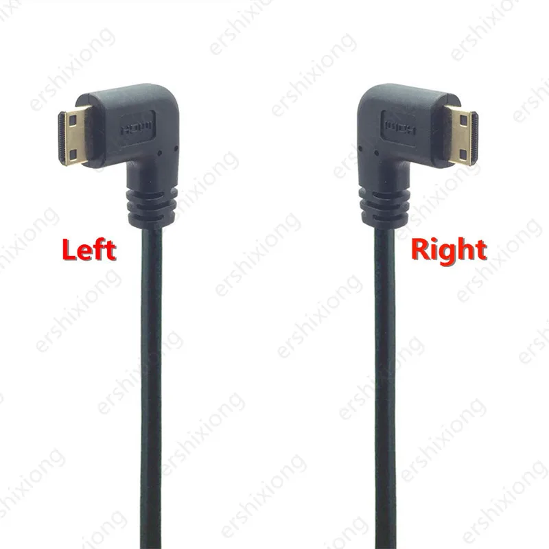 0 5 м 90 градусов угол мини HDMI к штекер M/M Кабельный разъем V1.4 для DSLR видеокамеры ЖК