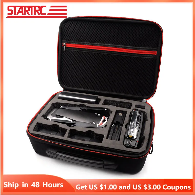 

STARTRC DJI Mavic Air Профессиональный Водонепроницаемый для беспилотных летательных аппаратов Сумки из натуральной кожи нейлон Портативный чехол ...