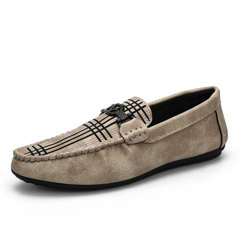 

Genuine Leather Men Casual Shoes Brand 2021 Italian Men Loafers Moccasins Breathable Slip on Black Driving Shoes Plus Size