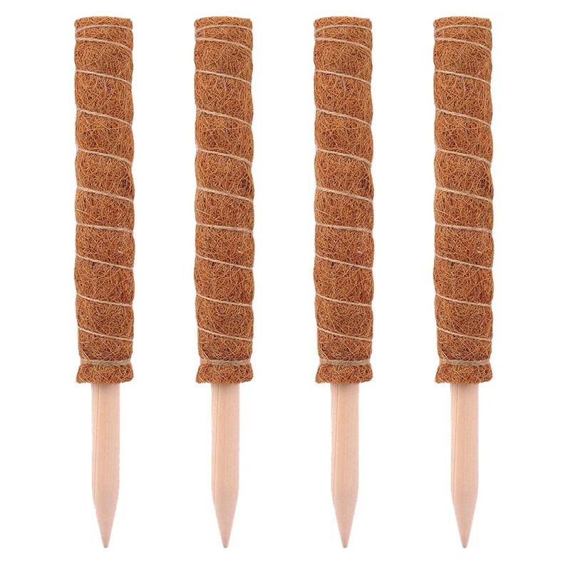 

4 Pcs Gardening Supplies Green Dill Potted Plant Climbing Pole Coconut Palm Stick Flower Stand Climbing Stick