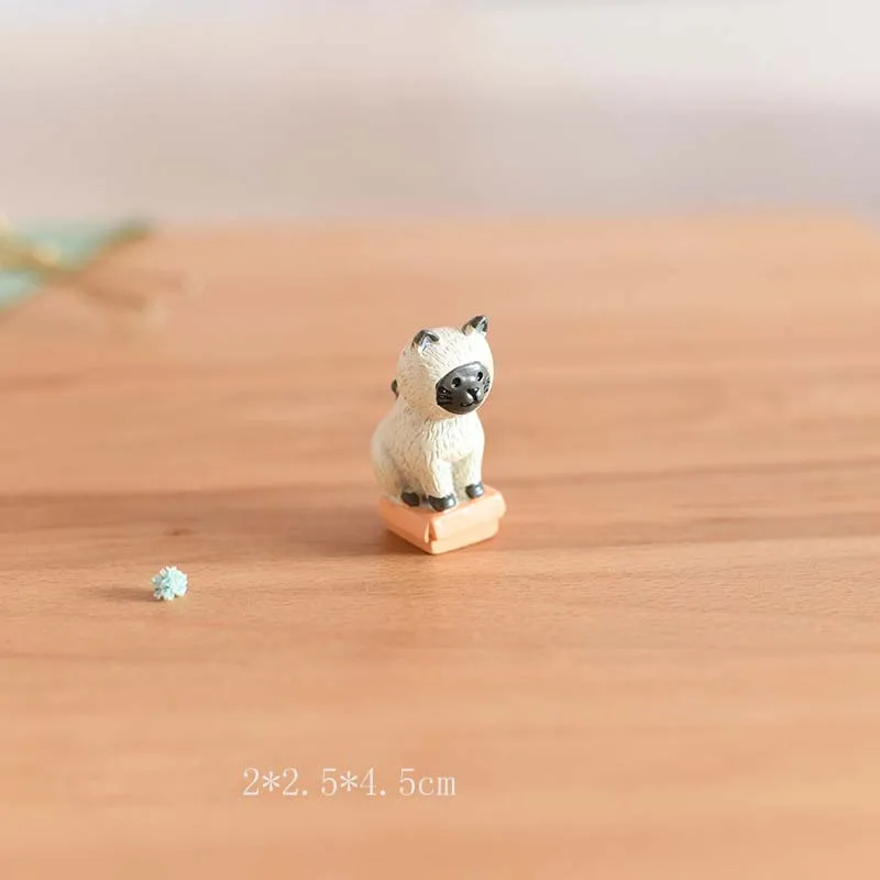 1 шт., милая Статуя Кошки, модель животного, фигурка, украшение для дома, стеклянный декор, миниатюрное ремесло, сделай сам, садовое сказочное украшение