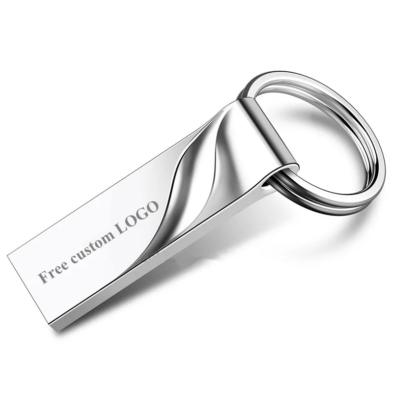Креативный usb флеш-накопитель 128 Гб 64 Гб металлический ключ Флешка 32 ГБ флеш-накопитель 16 ГБ 8 ГБ USB 2,0 флеш-карта памяти бесплатный логотип