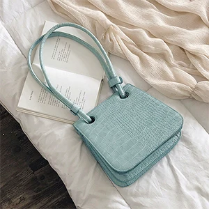 blue Европейская мода, Аллигатор, женские сумки, новинка, из искусственной кожи, сумки через плечо, женские дизайнерские сумки, Крокодиловая Кожа, с клапаном - Цвет: blue