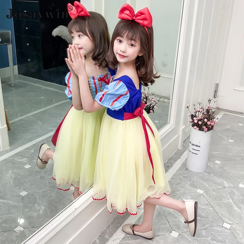 Vestido de verano para ni&ntilde;a, vestido de Blancanieves, vestido de baile para ni&ntilde;a, vestido de princesa para fiesta, ropa para ni&ntilde;a-5