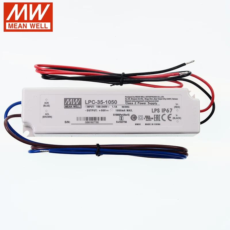 Светодиодный трансформатор IP67 110 В/220 В перем. Тока на 9 30 в пост. 10 50 мА/31 5 Вт