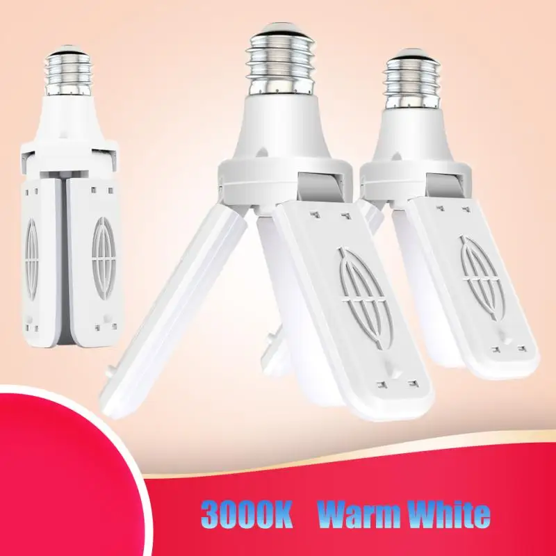 

Mini Folding LED Bulb E26 Led Lamp Ceiling Fan Led Light 220V Foldable Fan Blade Angle Adjustable Light Bulb Workshop Home