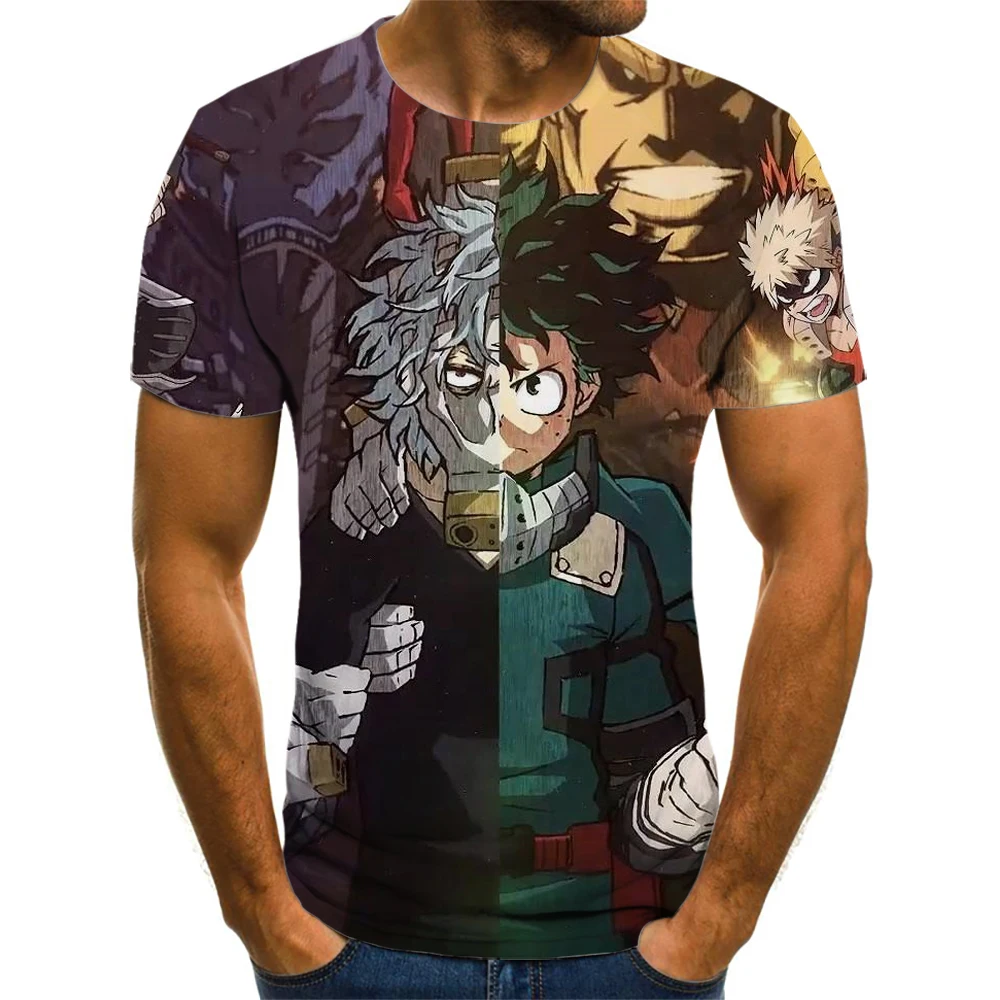 

Kimetsu No Yaiba Anime Shirt For Men Manga Demon Slayer T-Shirts Camisetas Hombre Ropa Clothing Camisa Masculina Verano Roupas