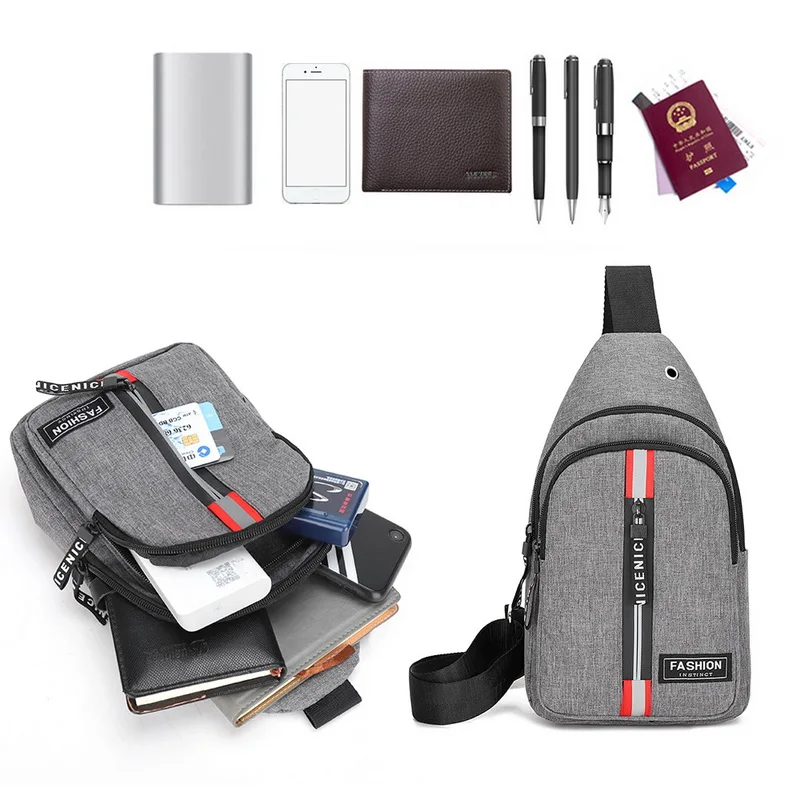 

New Men Women Nylon Waist Packs Sling Bags Crossbody Outdoor Sport Shoulder Chest Daily Picnic Canvas Messenger Pack Bag Bolsa