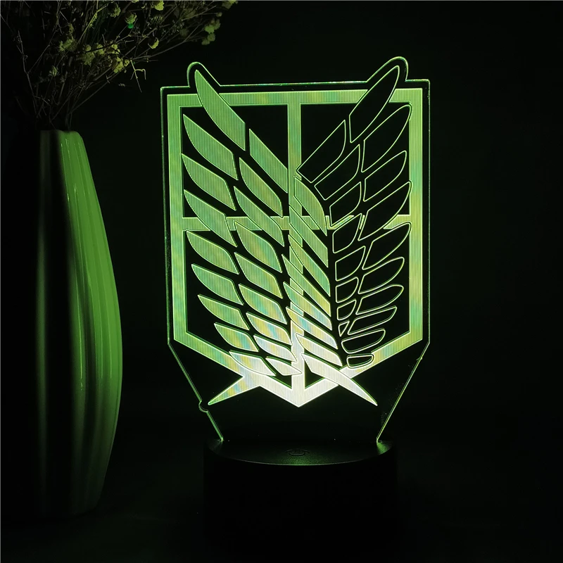 Светильник СВЕТОДИОДНЫЙ атака на Титанов домашний декор для спальни настольная