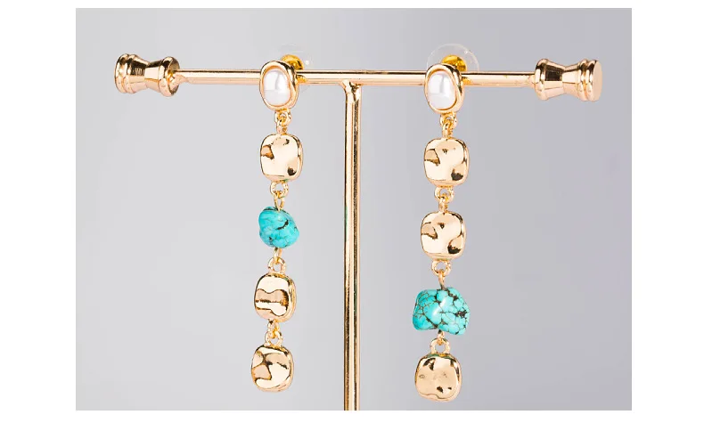 Европейские модные длинные металлические серьги-кисточки с фотоэлементами