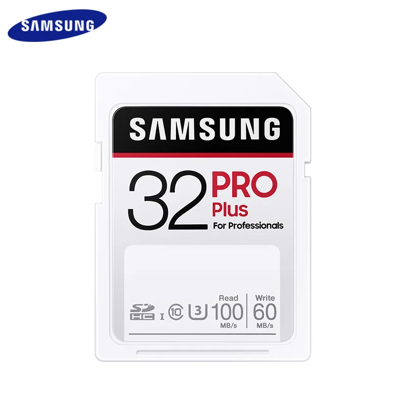 100% Original SAMSUNG SD Card Pro Plus 32GB SDHC 64GB 128GB 256GB SDXC UHS-III Class 10 High Speed Memory Card For Camera