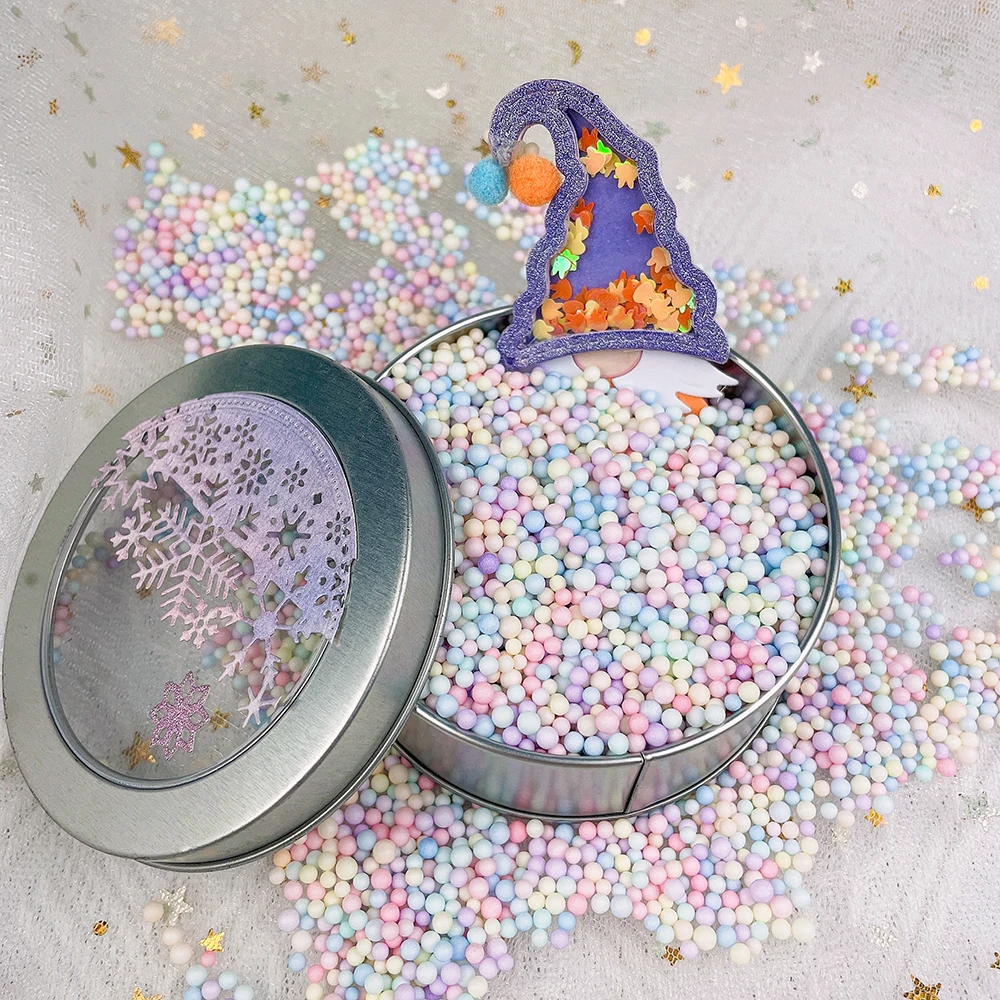

2-4mm/4-6mm/6-8mm Multicolor Foam Fans You Beads Styrofoam Filled Bubble Balls DIY Wedding Christmas Party Decoration