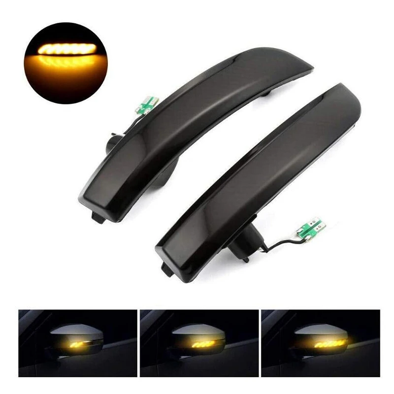 2Pcs Dynamic Turn Signal Light LED Side Wing Rearview Mirror Indicator Blinker Repeater for Ford ECOSPORT Kuga Escape | Автомобили и