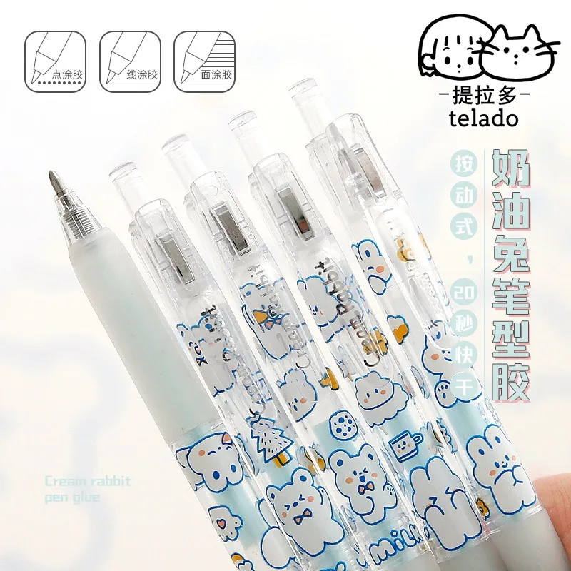 Новинка стильный жидкий клей в виде ручки Быстросохнущий стикер горошек