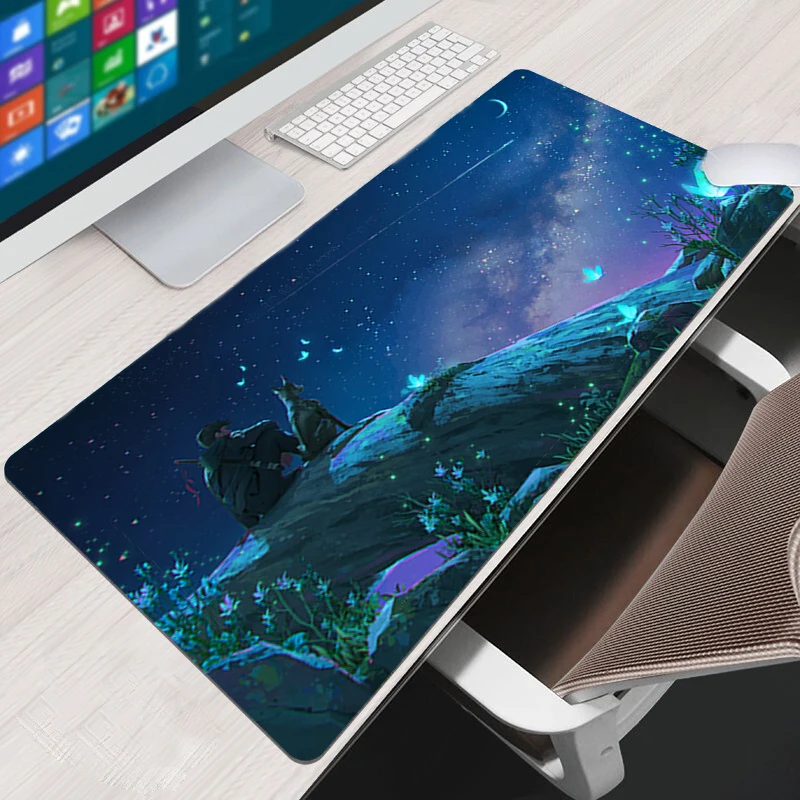 

Wind Flower Snow Moon MousePad PC Computer Gamer Mousepad Carpet for Keyboard Desk Mat Locking Edge Decoration Carpet 400900