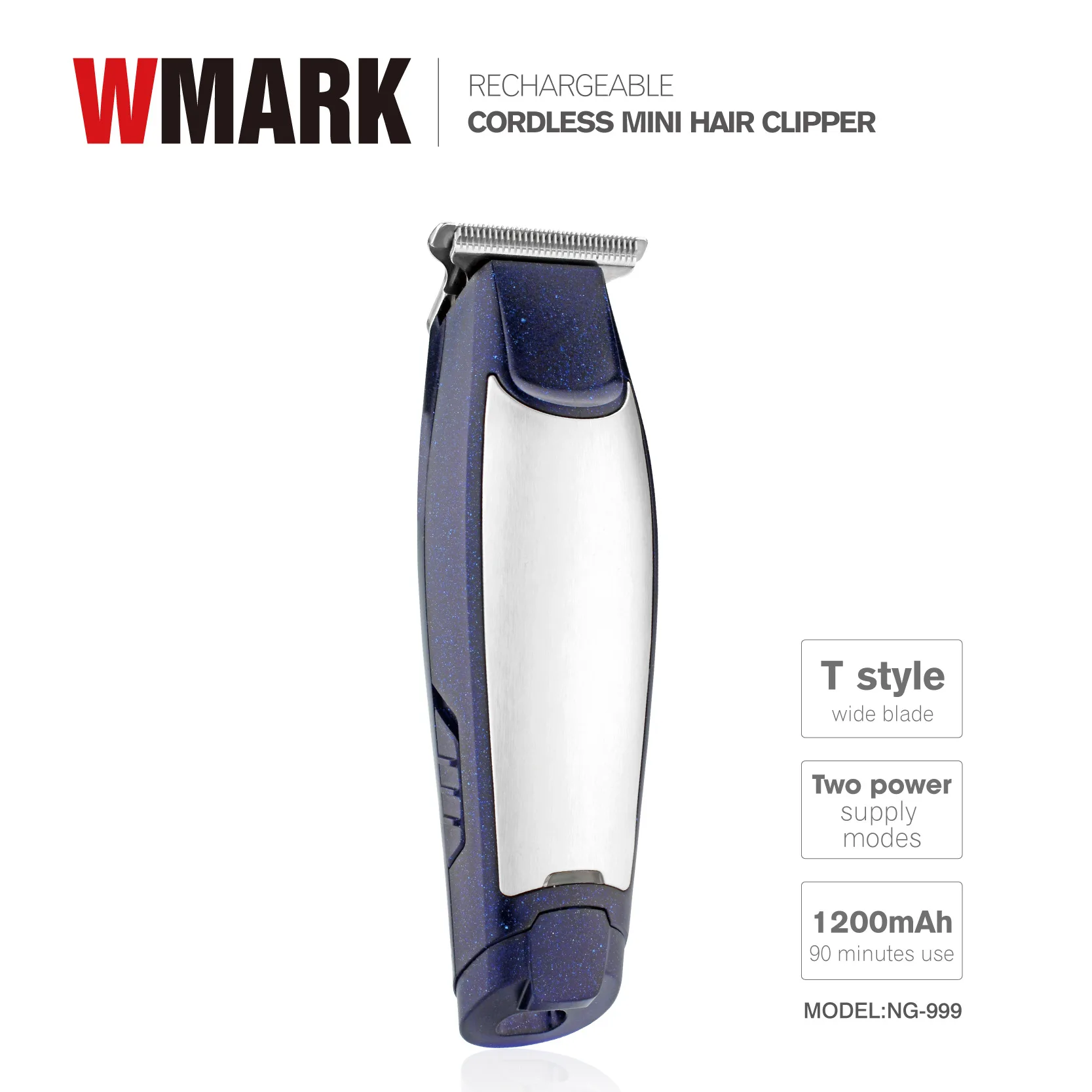 

WM Hair Trimmer rechargeable Hair Clipper haircut machine hair cutter oil head clipper white carving hair line beard trimmer