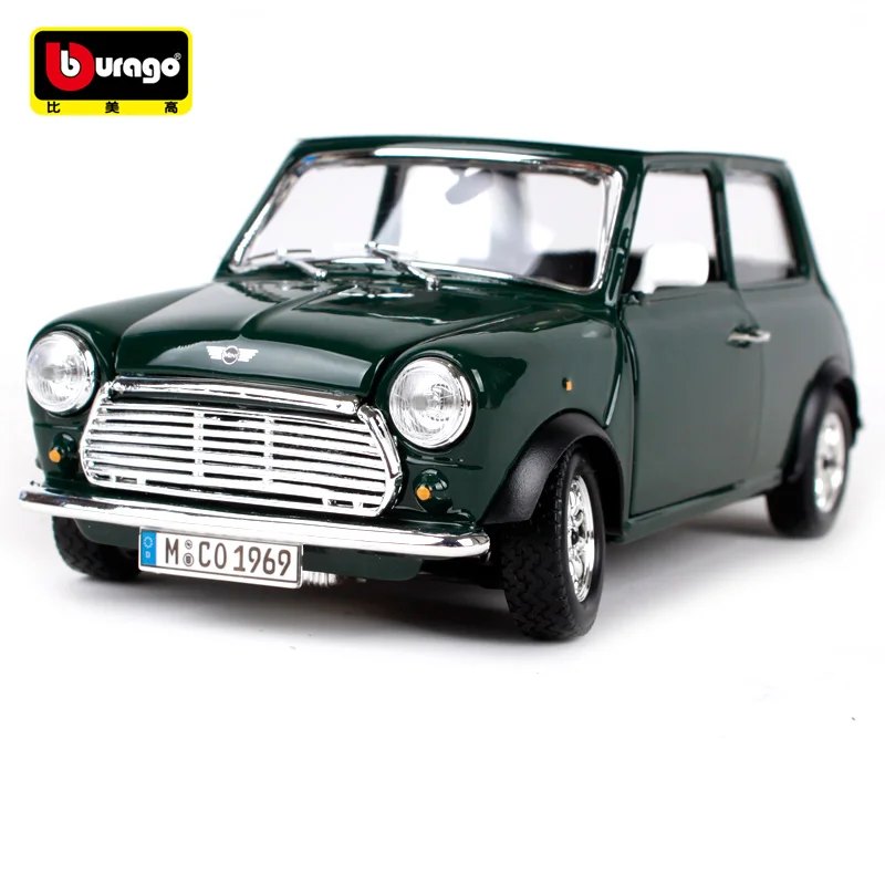 Bburago 1:24 1969 BMW мини медный винтажный автомобиль белая литая модель автомобиля